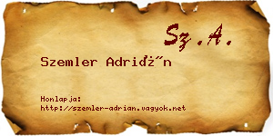 Szemler Adrián névjegykártya