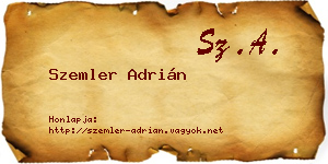 Szemler Adrián névjegykártya